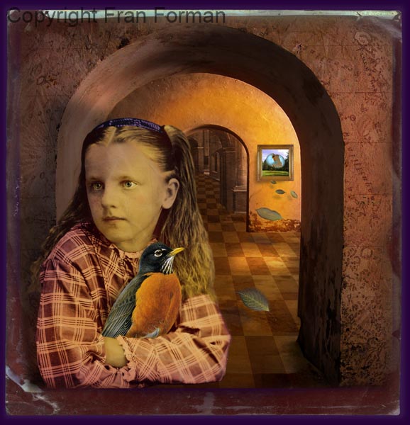 Girl with bird